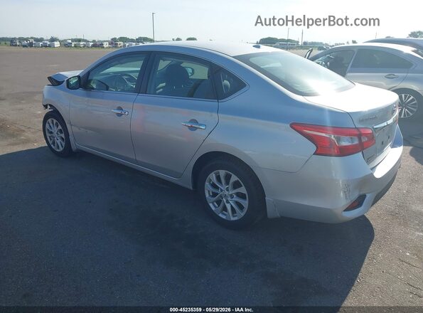 3N1AB7AP9JY345556 2018 NISSAN SENTRA Серебряный Задняя левая четверть