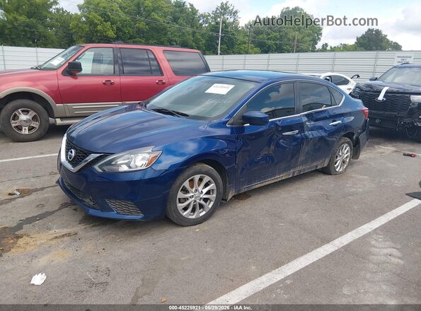 3N1AB7AP9KY230702 2019 NISSAN SENTRA Blue Передня ліва чверть