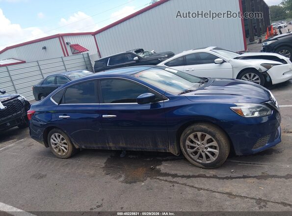 3N1AB7AP9KY230702 2019 NISSAN SENTRA Blue Вид задньої частини салону