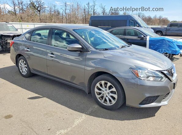 3N1AB7AP9KY266048 2019 NISSAN SENTRA Серый Передняя правая четверть