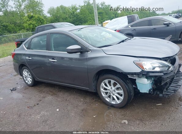 3N1AB7AP9KY281519 2019 NISSAN SENTRA Gray Widok wnętrza 360 stopni