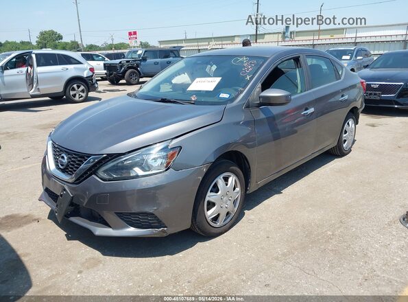 3N1AB7AP9KY376016 2019 NISSAN SENTRA Gray Przód lewy