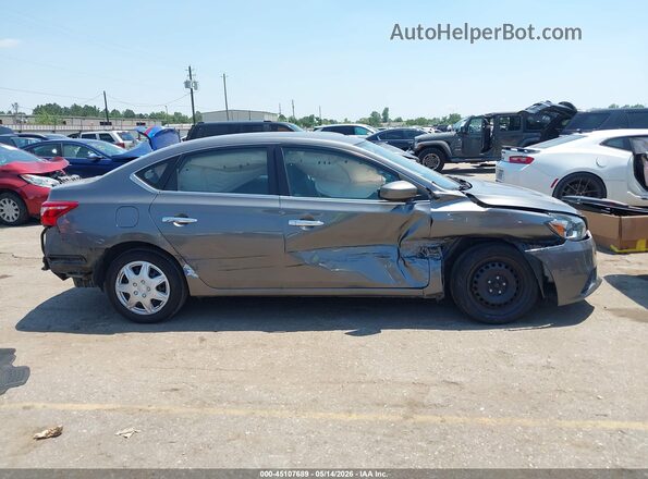 3N1AB7AP9KY376016 2019 NISSAN SENTRA Gray Widok wnętrza 360 stopni