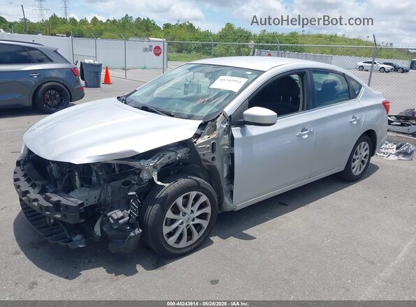 3N1AB7AP9KY409547 2019 NISSAN SENTRA Silver Передня ліва чверть