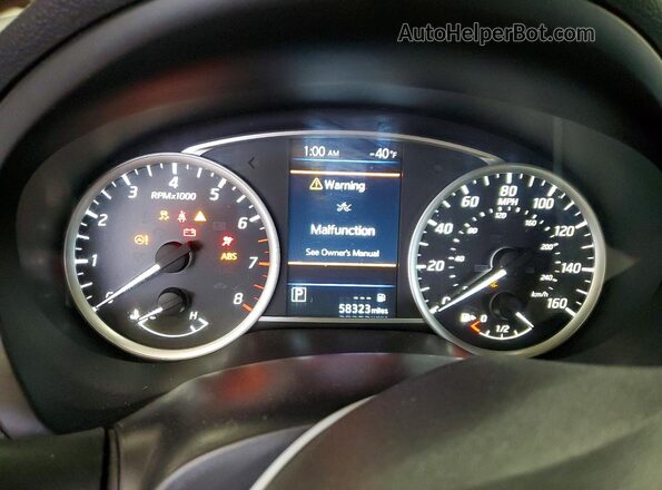 3N1AB7AP9KY414330 2019 NISSAN SENTRA Silver Instrument cluster view