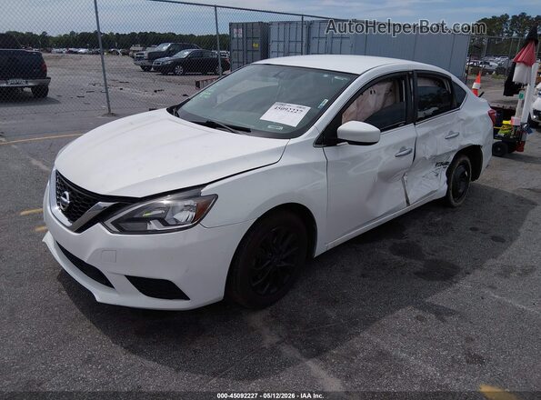 3N1AB7AP9KY418281 2019 NISSAN SENTRA White წინა მარცხენა ხედი სამი მეოთხედიდან