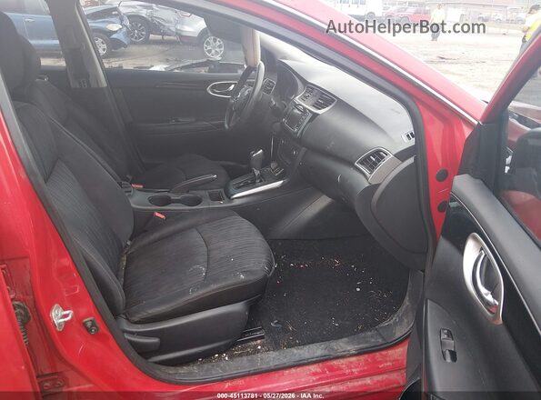 3N1AB7APXHL655643 2017 NISSAN SENTRA Red Вид салону спереду