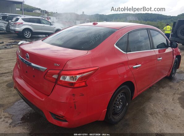 3N1AB7APXHL655643 2017 NISSAN SENTRA Red Задня права чверть