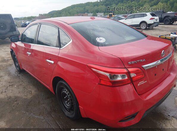 3N1AB7APXHL655643 2017 NISSAN SENTRA Red Задня ліва чверть