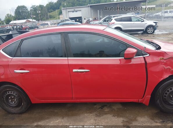 3N1AB7APXHL655643 2017 NISSAN SENTRA Red Вид задньої частини салону