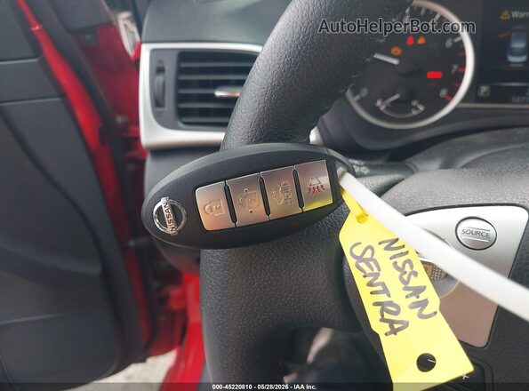 3N1AB7APXHY290996 2017 NISSAN SENTRA Red წინა პანელის ხედი