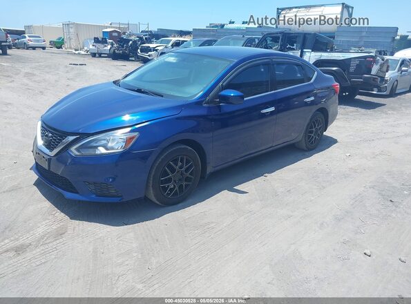 3N1AB7APXHY348041 2017 NISSAN SENTRA Синий Передняя левая четверть