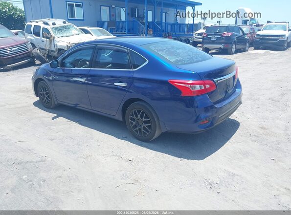 3N1AB7APXHY348041 2017 NISSAN SENTRA Синий Задняя левая четверть