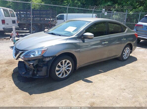 3N1AB7APXJL662646 2018 NISSAN SENTRA Gray Vista tres cuartos delantera izquierda