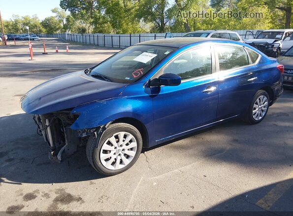 3N1AB7APXJY248205 2018 NISSAN SENTRA Blue Передня ліва чверть