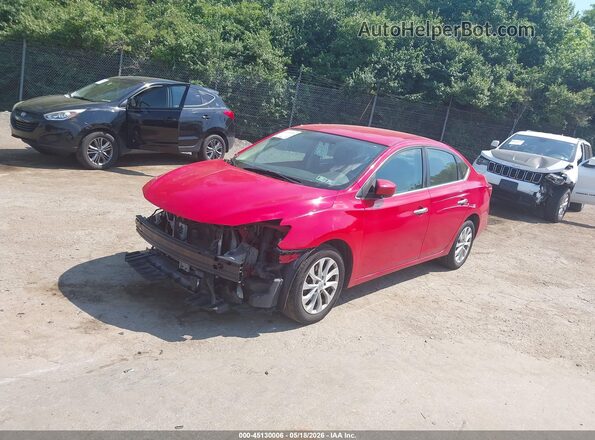 3N1AB7APXKL604764 2019 NISSAN SENTRA Red Vista tres cuartos delantera izquierda