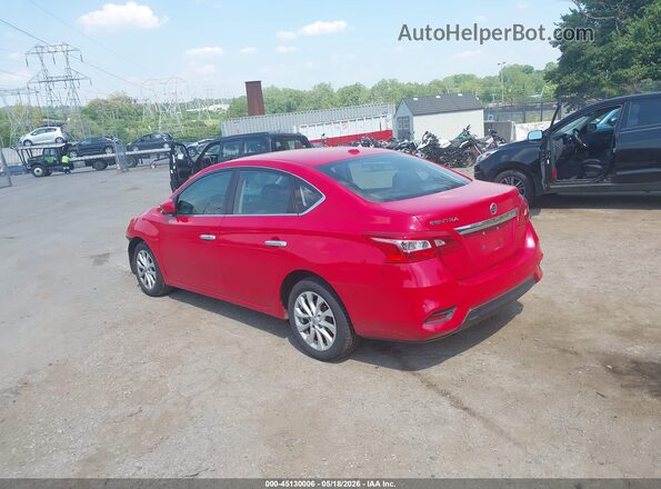 3N1AB7APXKL604764 2019 NISSAN SENTRA Red Trasero izquierdo