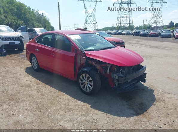 3N1AB7APXKL604764 2019 NISSAN SENTRA Red Vista frontal