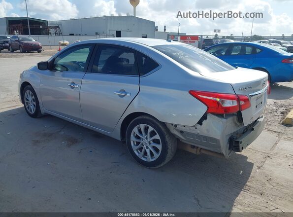3N1AB7APXKY218414 2019 NISSAN SENTRA Серебряный Задняя левая четверть
