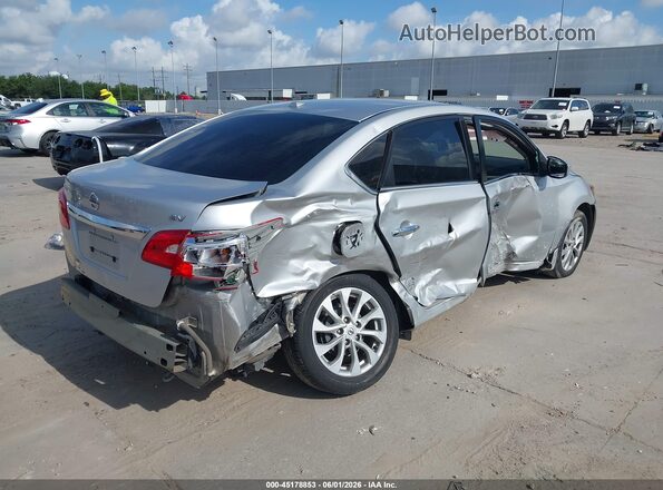 3N1AB7APXKY218414 2019 NISSAN SENTRA Серебряный Задняя правая четверть