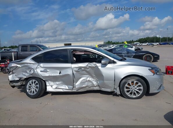 3N1AB7APXKY218414 2019 NISSAN SENTRA Серебряный Вид задней части салона