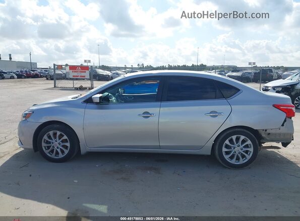 3N1AB7APXKY218414 2019 NISSAN SENTRA Серебряный Панорамный вид салона 360°