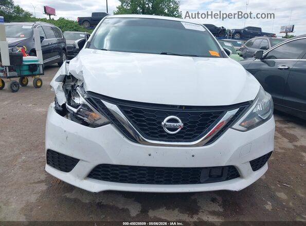 3N1AB7APXKY244060 2019 NISSAN SENTRA White Вид щитка приладів