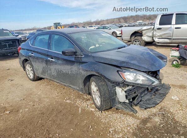 3N1AB7APXKY244527 2019 NISSAN SENTRA Black Przód prawy