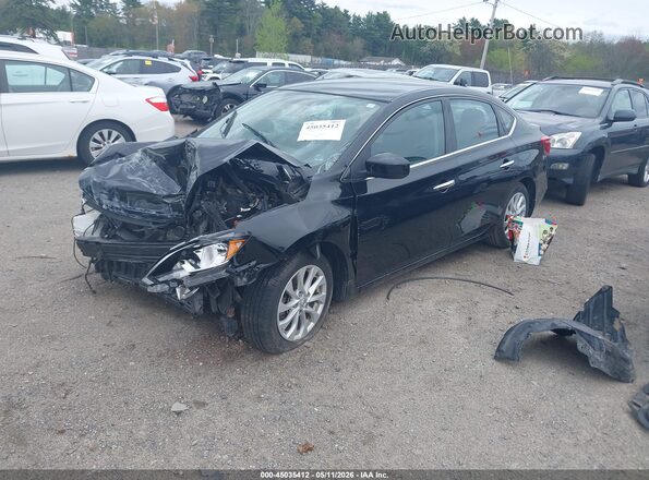 3N1AB7APXKY254605 2019 NISSAN SENTRA Black Передня ліва чверть