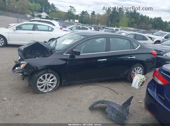 3N1AB7APXKY254605 2019 NISSAN SENTRA Black Вид задньої частини салону