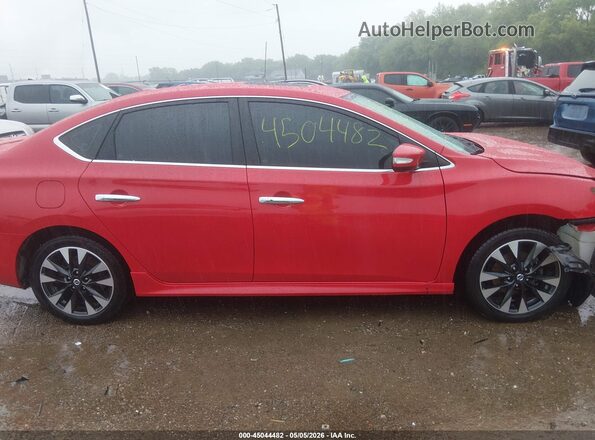3N1AB7APXKY255558 2019 NISSAN SENTRA Red Vista interior trasera