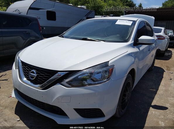 3N1AB7APXKY309716 2019 NISSAN SENTRA White Передня ліва чверть