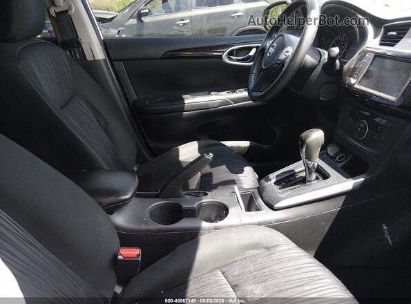 3N1AB7APXKY348290 2019 NISSAN SENTRA White Vista interior delantera