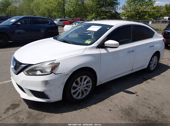 3N1AB7APXKY348290 2019 NISSAN SENTRA White Vista tres cuartos delantera izquierda