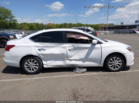 3N1AB7APXKY348290 2019 NISSAN SENTRA White Vista interior trasera