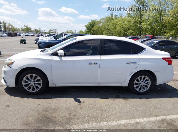 3N1AB7APXKY348290 2019 NISSAN SENTRA White Vista interior de 360 grados