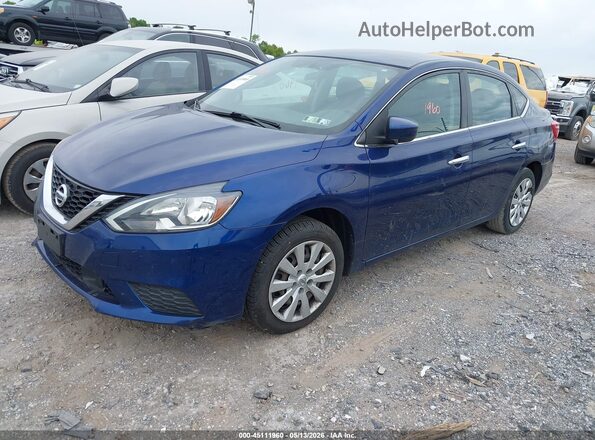 3N1AB7APXKY401893 2019 NISSAN SENTRA Blue Vista tres cuartos delantera izquierda