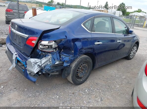 3N1AB7APXKY401893 2019 NISSAN SENTRA Blue Trasero derecho