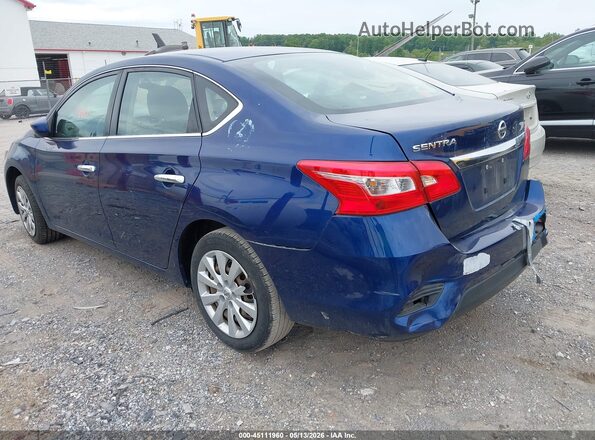 3N1AB7APXKY401893 2019 NISSAN SENTRA Blue Trasero izquierdo