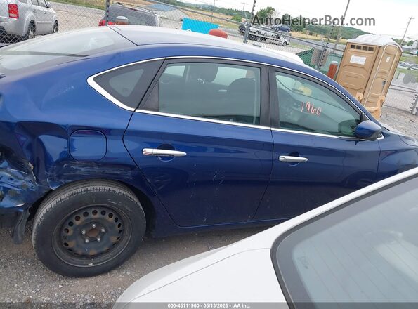3N1AB7APXKY401893 2019 NISSAN SENTRA Blue Vista interior trasera