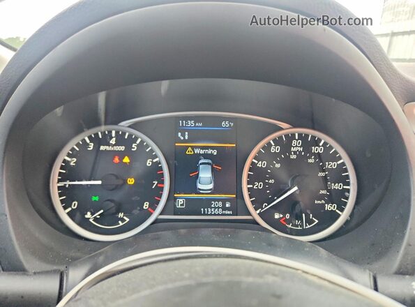 3N1AB7APXKY433744 2019 NISSAN SENTRA White Вид щитка приладів