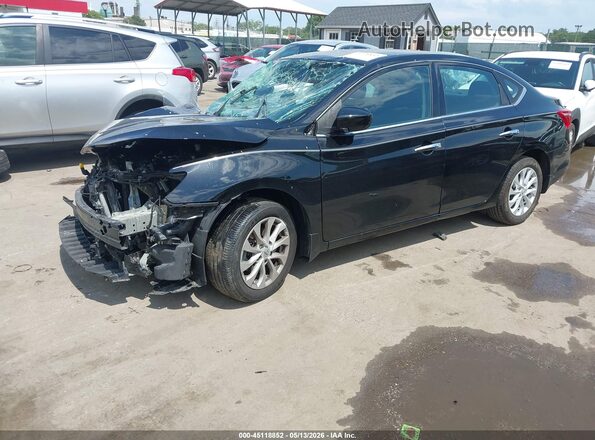 3N1AB7APXKY438636 2019 NISSAN SENTRA Black Front left
