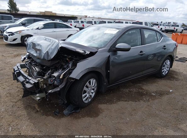 3N1AB8BV0MY275291 2021 NISSAN SENTRA Gray წინა მარცხენა ხედი სამი მეოთხედიდან
