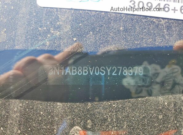 3N1AB8BV0SY278379 2025 NISSAN SENTRA Black VIN კოდის სტიკერის ხედი