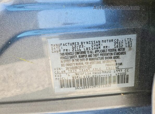 3N1AB8BV2RY271332 2024 NISSAN SENTRA Gray Շարժիչի բաժամունքի տեսք