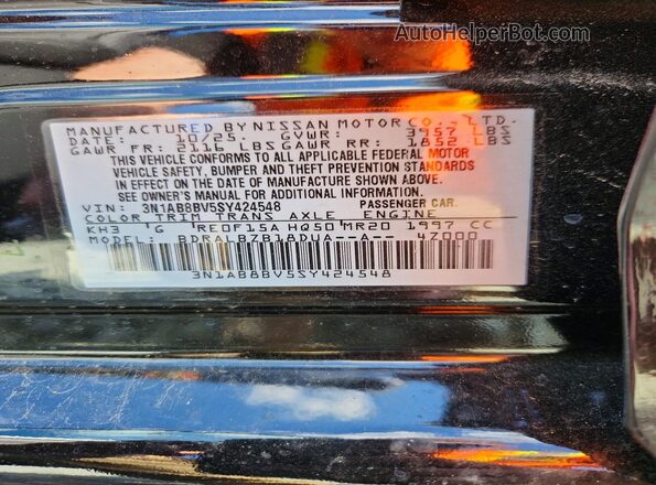 3N1AB8BV5SY424548 2025 NISSAN SENTRA Black Widok komory silnika