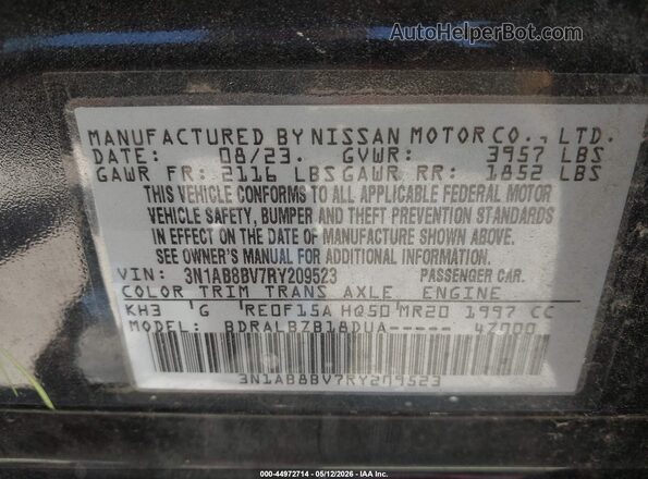 3N1AB8BV7RY209523 2024 NISSAN SENTRA Черный 