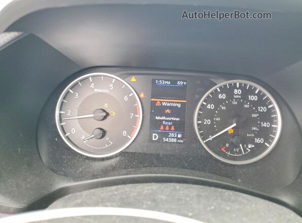 3N1AB8BV8MY282084 2021 NISSAN SENTRA White Instrument cluster view