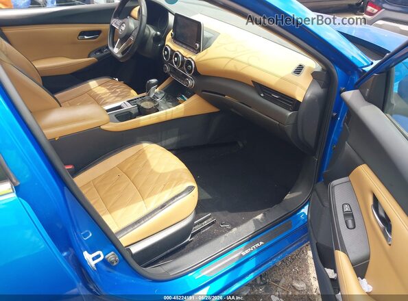 3N1AB8CV0MY260580 2021 NISSAN SENTRA Синий Вид салона спереди