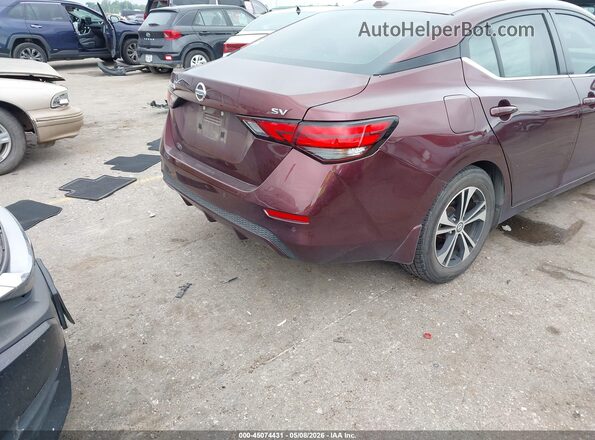 3N1AB8CV0NY306233 2022 NISSAN SENTRA Maroon Rear right